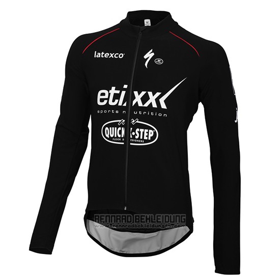 2015 Fahrradbekleidung Ettix Quick Step Shwarz und Wei Trikot Langarm und Tragerhose